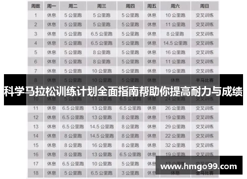 科学马拉松训练计划全面指南帮助你提高耐力与成绩